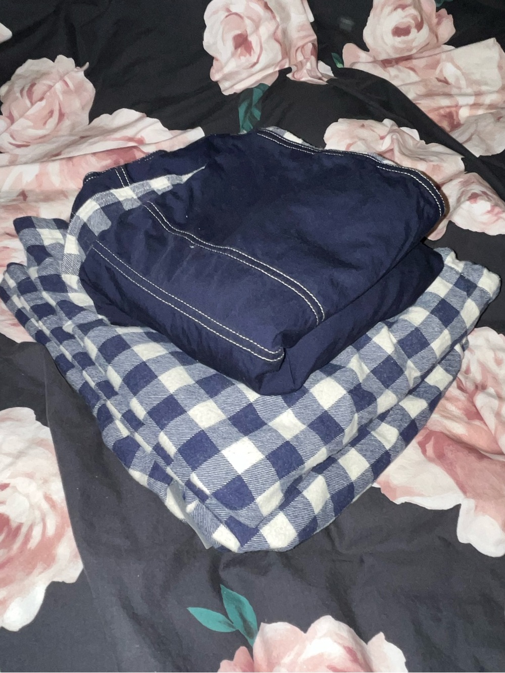 Eddie Bauer Home~  Blue Plaid Pillow Cases Shams ~ set of 4